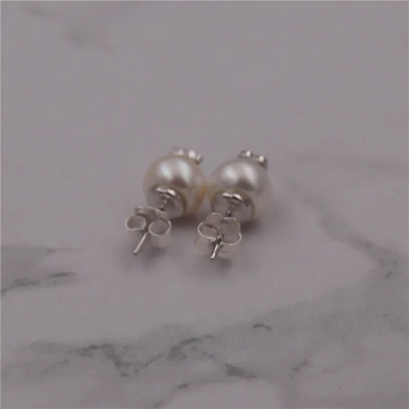 joyas de plata 925 stud earrings for women boucle d'oreille femme pendientes mujer - Цвет камня: 8mm 615263020