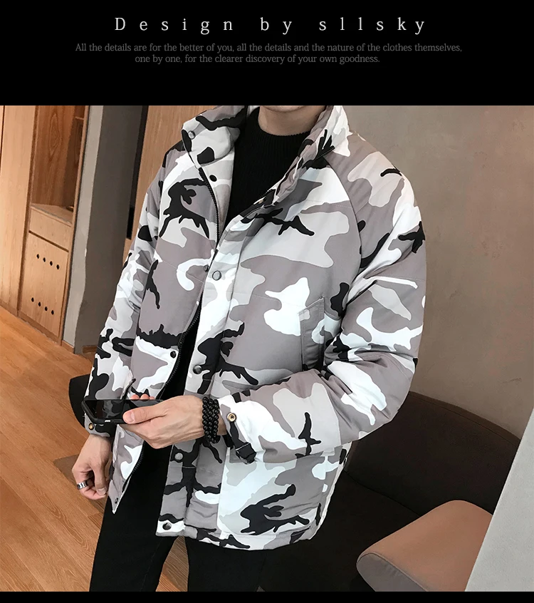 Парка мужская зимние камуфляжные куртки хлопковые Chaquetas Hombre модные парки мужские s Повседневная Верхняя одежда мужские куртки и пальто