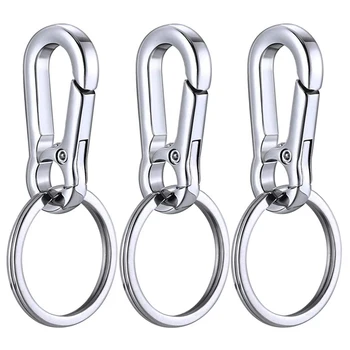 

3pcs Metal Carabiner Clip Key Chains Keyring Zinc Alloy Keychain Craft Car Key Rings Lobster Clasp for Men