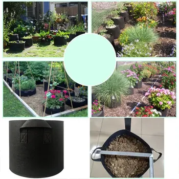 

1/2/3/5/7/10 Gallon Felt Pots Garden Plant Grow Bag Pouch Pot Container Nursery Flowerpot Transplant Bag