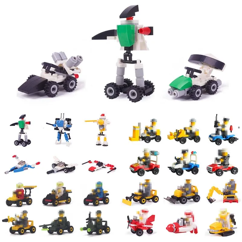 Детские игрушки мини транспортировка собранные блоки автомобильный танк