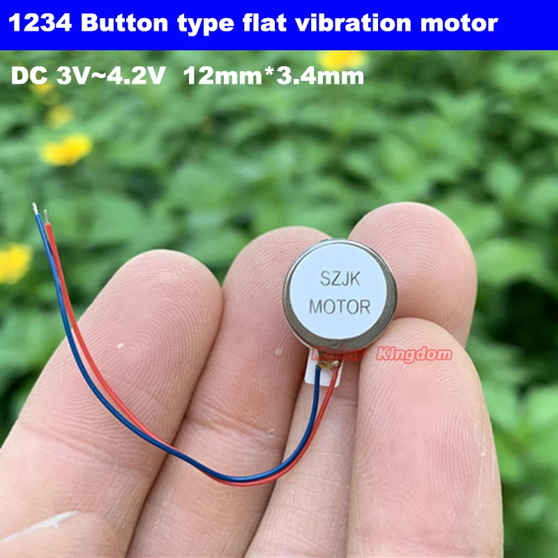 Micro 12mm Vibration Motor DC 3V 3.7V 4.2V Button Type DIY Mobile Phone Vibrator 