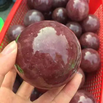 

Beautiful Strawberry Crystal Sphere Ball Quartz Crystals Mineral Specimen Healing Wedding Party Birthday Gifts