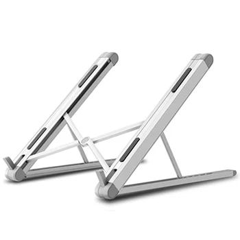 

Portable Laptop Stand,Aluminum Alloy Laptop Tablet Stand Riser with 6 Levels Height,Fits Up to 17.3 Inches Laptop