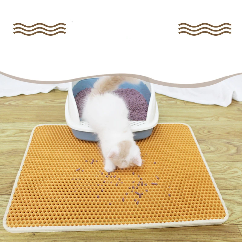 Wasserdicht Pet Katzenstreu Matte Doppel Schicht Pet Wurf Box Matte  Non-slip Sand Katze Pad Waschbar Bett Matte sauber Pad Produkte - AliExpress