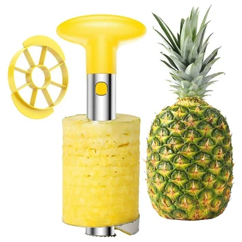 

Easy Kitchen Tool Stainless Steel Fruit Pineapple Peeler Corer Slicer Cutter