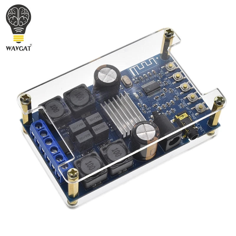 

WAVGAT TPA3116 50W+50W 2.0 Audio Wireless Bluetooth Stereo Digital power amplifier Board With Shell