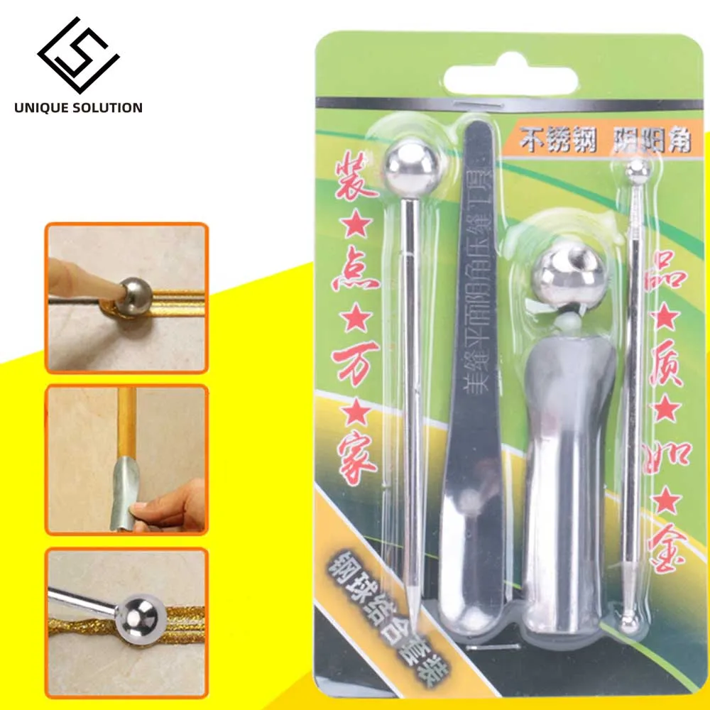 1 Set (5pcs) Tile Beauty Seam Construction Tool Set Tile Gap Cleaning Corner Angle Scraper Gap Manual Grout Pump Flooring Tools 7.2