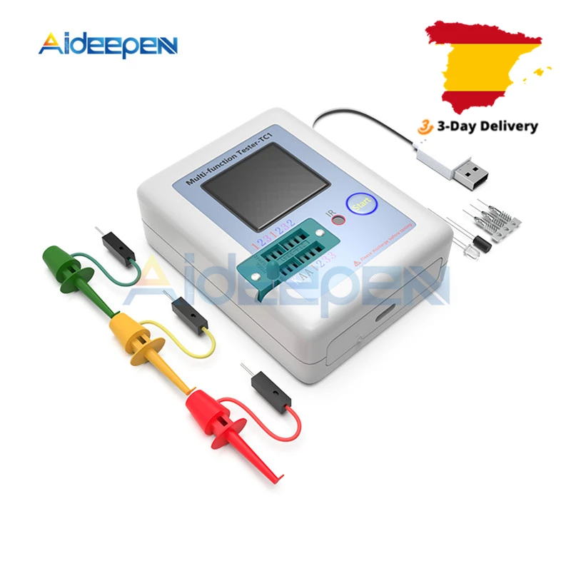 LCR-TC1 TC1 Colorful Display Multifunctional TFT Backlight Transistor Tester For Diode Triode Capacitor Resistor Transistor afbeelding