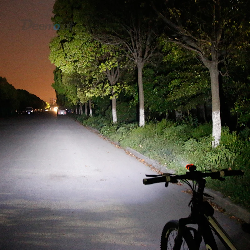 400 Lumens Bicycle Headlight 8.4V Bike Front Lamp Dual Chips 8.4V 5.0V Output Cycling Lighting Optional 5-mode bike light IPX 6
