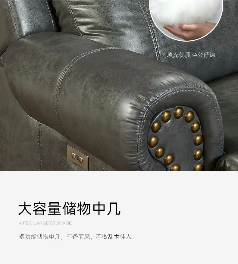 living room Sofa set диван мебель кровать muebles de sala L shape recliner real genuine leather sofa cama puff asiento sala fut