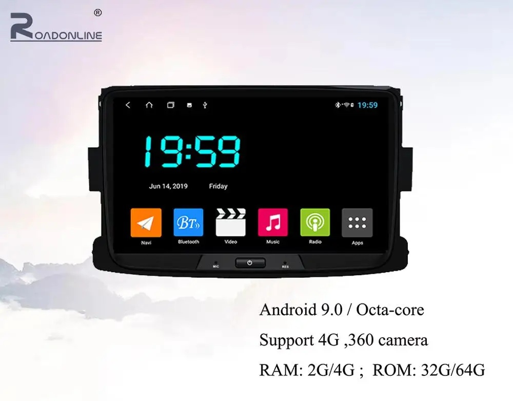 

Android 1Din 8 "HD GPS Navigation System Autio Radio Stereo Car Multimedia Player Via AUX/WIFI/RDS//Bluetooth/USB For 2017Duster
