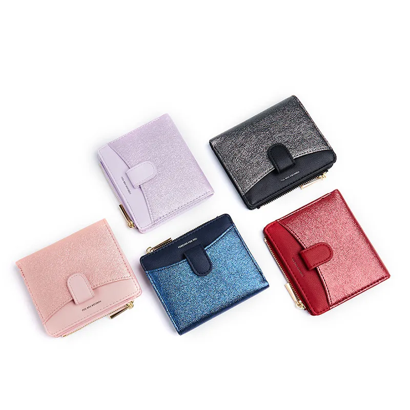

2019 New Money Small Wallet Women Casual Solid Wallet Fashion Female Short Mini All-match Small Wallet Purses and Handbags