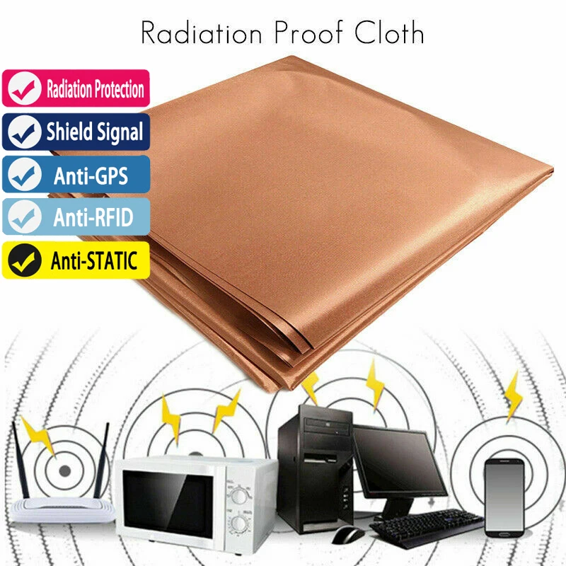 Антимагнитная ткань для защиты от излучения медная Защитная Emf блокировка Rfid Wi-Fi