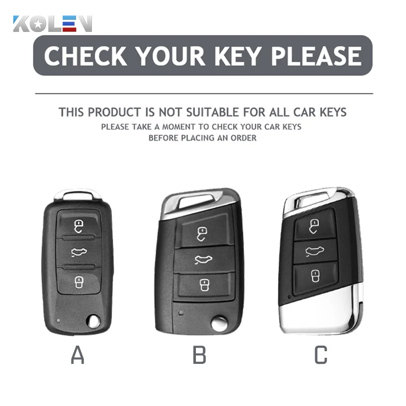 Car Key Case Cover Shell Fob For VW Volkswagen Golf Polo Tiguan Magotan Passat Seat Leon Altea Ateca Skoda Kodiaq Superb Octavia