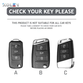 Custodia per chiave auto Shell Fob per VW Volkswagen Golf Polo Tiguan Magotan Passat Seat Leon Altea Ateca Skoda Kodiaq Superb Octavia - Custodia per chiave auto Shell Fob per VW Volkswagen Golf Polo Tiguan Magotan Passat Seat