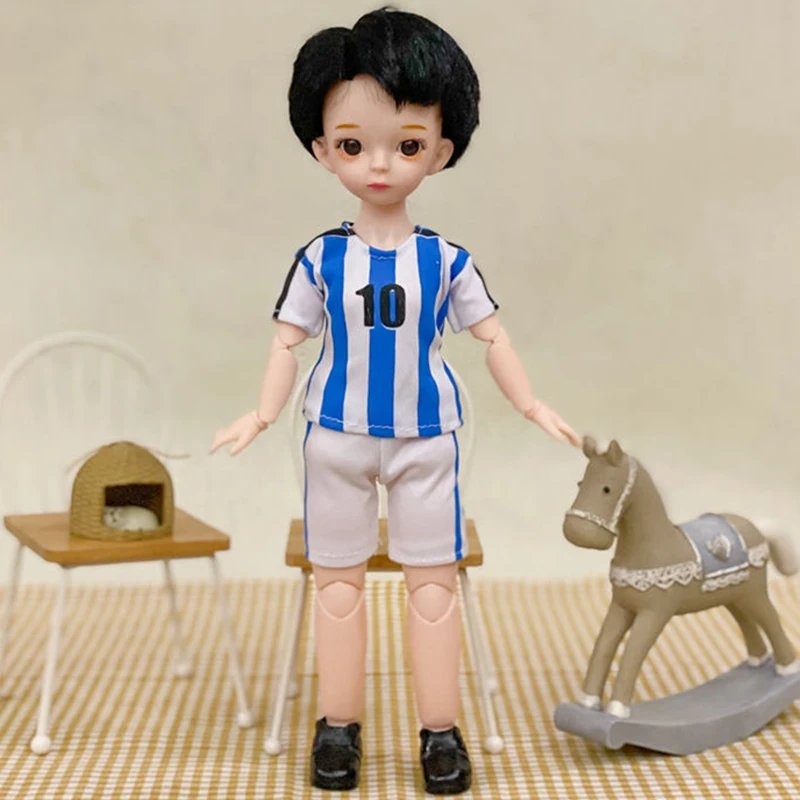 30CM Cool Boy Bjd Doll 18 Movable Joints Dolls With Sport Witer Suit Make up DIY Bjd Doll With Glass Gifts For Children BJD Toy 9