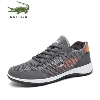 

CARTELO men's shoes men's breathable running shoes summer new wild casual shoes hollow outdoor net shoes men
