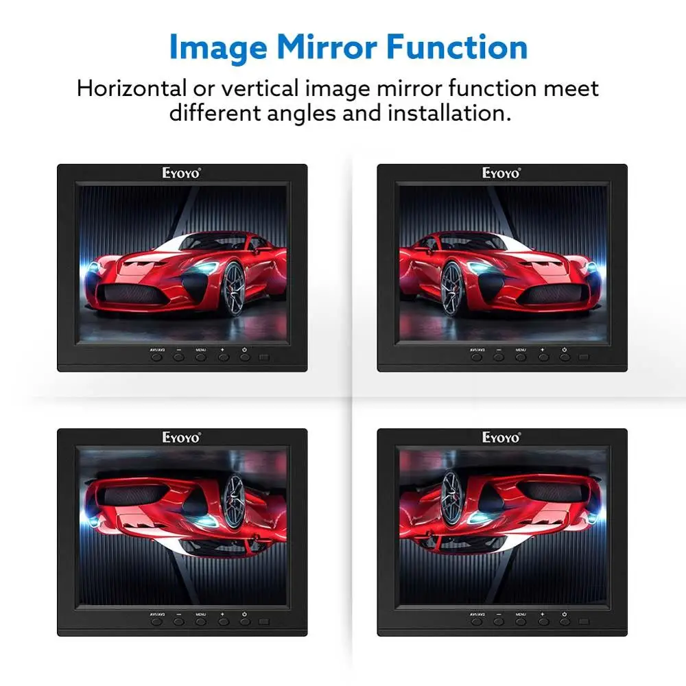 Eyoyo EM08B 8 дюймов портативный мини ТВ монитор TFT LCD экран 1024x768 дисплей с VGA BNC HDMI для