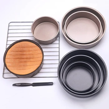 

4/6/8/10 inch 3 Color Round Live Bottom Cake Mold Cake Tool Baking Pan Removable Bottom Cake Supplies