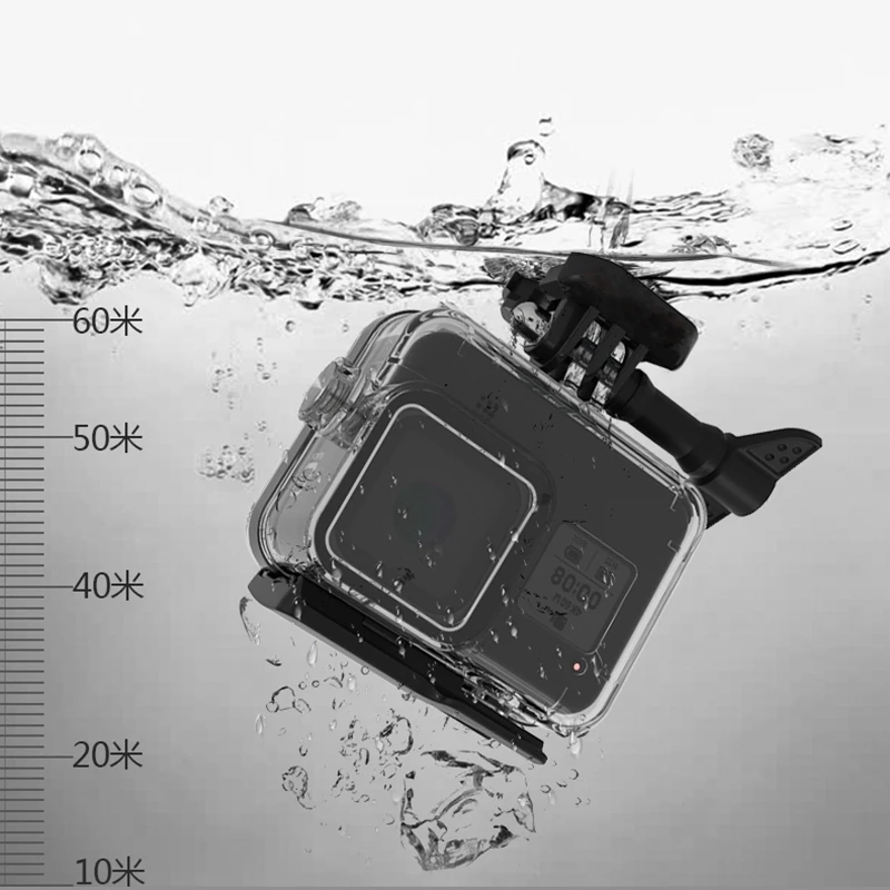 Водонепроницаемый чехол для GoPro Hero 8 аксессуары корпус чехол для дайвинга защитный корпус оболочка 60 метров для Go Pro 8 экшн-камеры wi-Fi