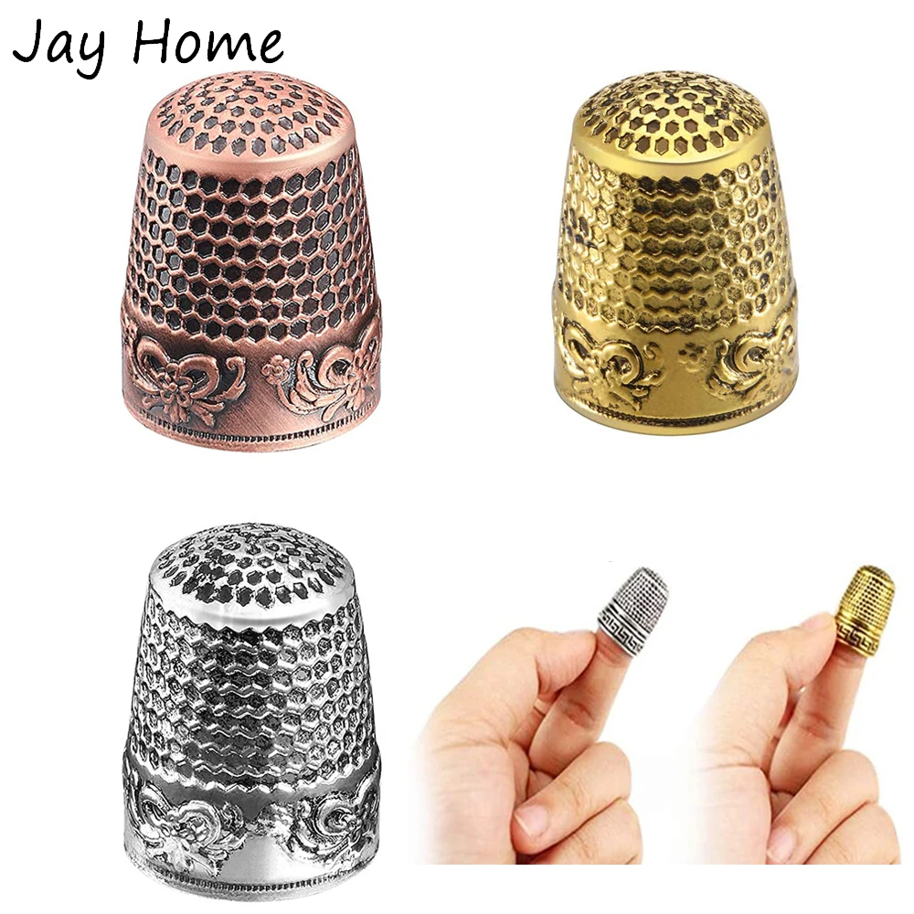 10 pcs Retro Finger Thimble Protector Sewing Pin Neddle Metal Shield  FAST 