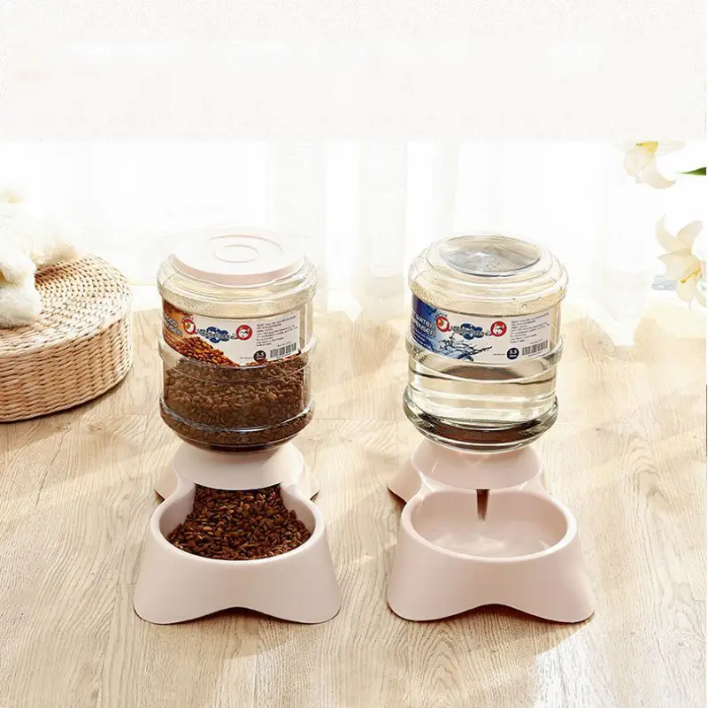 ПЭТ станция пополняемый Питомец большая автоматическая гравитационная бутылка чаша водяной питатель контейнер для выдачи Сухого Корма подставка для посуды Comedero Perro