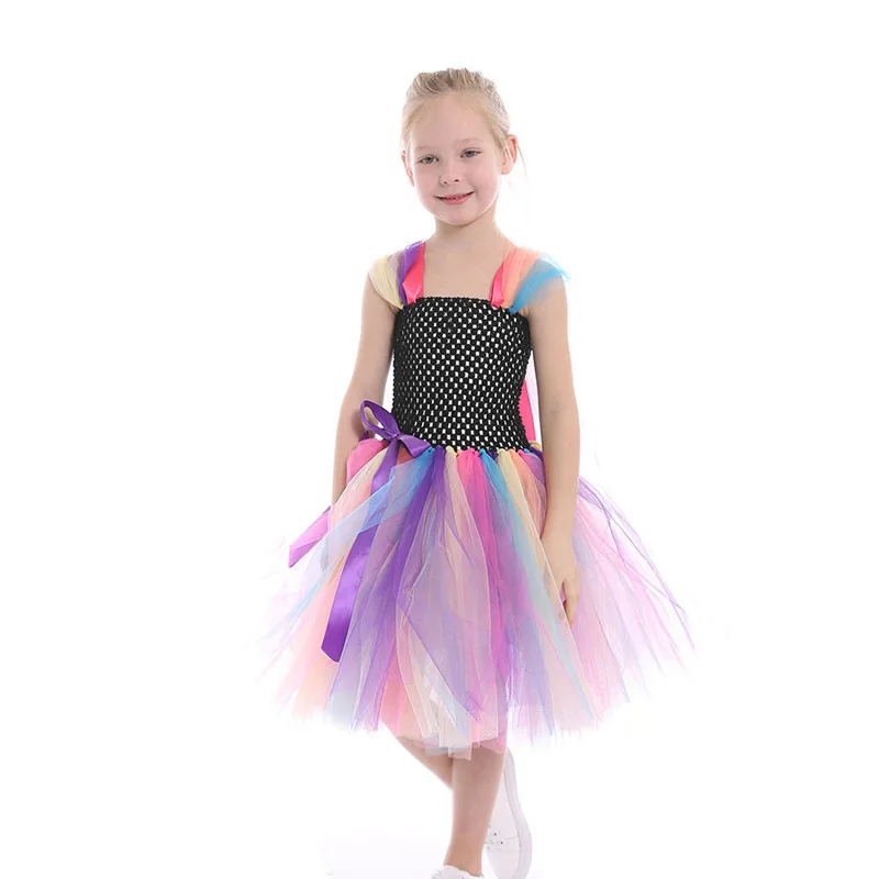 

Cross Border for GIRL'S Mesh Dress Girls Dance Performance Clothing Children Puffy Princess Dress Manufacturers Wholesale