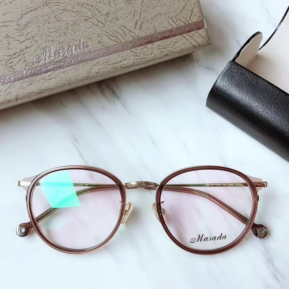 Vintage Optical Glasses Frame Glasses Frame Men And Women Round Glasses Classic Full Optical Prescription Glasses Frame - Frame Color: C529