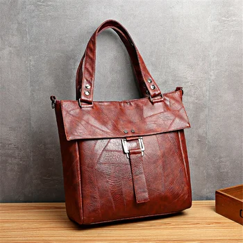 

Ladies Messenger Bags Pu Leather Soft Woman Handbags Female Shoulder Bags Female Tote Bags Vintage Crossbody Bags For Women
