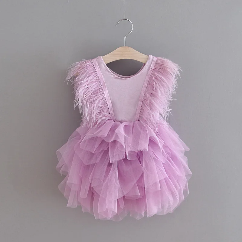 121-3-Feather Girl Party Dress