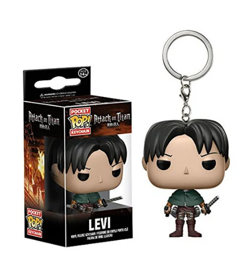 Funko Pop Pocket Attack on Titan Levi виниловый брелок для ключей фигурка игрушки