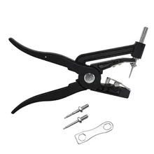 Гидравлические плоскогубцы для ушных бирок, устройство для контроля животных, черные металлические щипцы для ушных шип, инструмент для идентификации свиней, коровы, овцы, кролика, 1 комплект