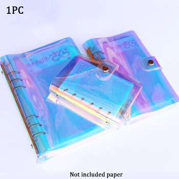 

A5 A6 A7 Glitter PVC Planner Notebook Diary Cover Stationery Loose-Leaf