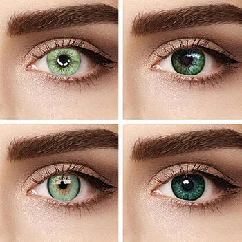 

2pcs/pair Round Green series Colored Contact Lenses for eyes Colored Eye Lenses Color Contacts