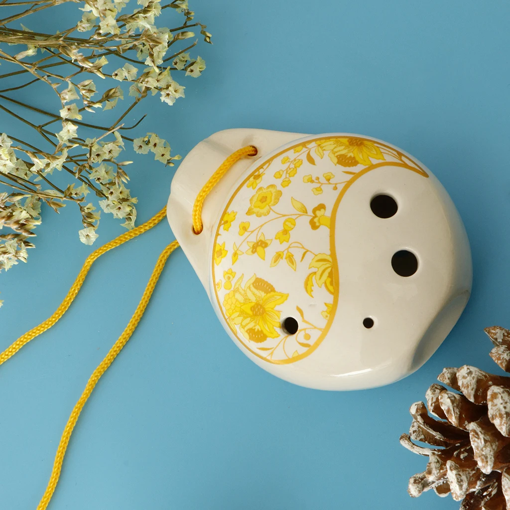 6 Holes Alto Glaze Ceramic Ocarina Decoration Ornament Craft Collectable