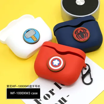 

Silicone Protector Frame Shell For Sony WF-1000XM3 Case The Avengers Cute Protective Cover For WF 1000XM3 Earphone Charging Box