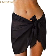 Летние юбки женские s плюс размер 2 шт Женские однотонные парео для пляжа тюлевые юбки женские s мини плиссированные юбки богемные мини юбки Jul