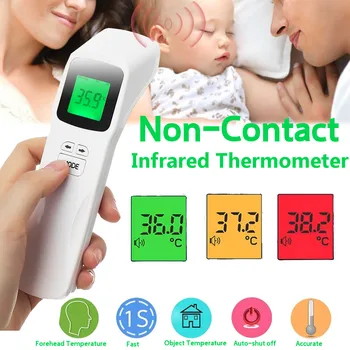 

Digital Temperatur Thermometer Infrared Thermometer Non-contact Forehead Body Surface IR Temperature instruments for Adult Baby
