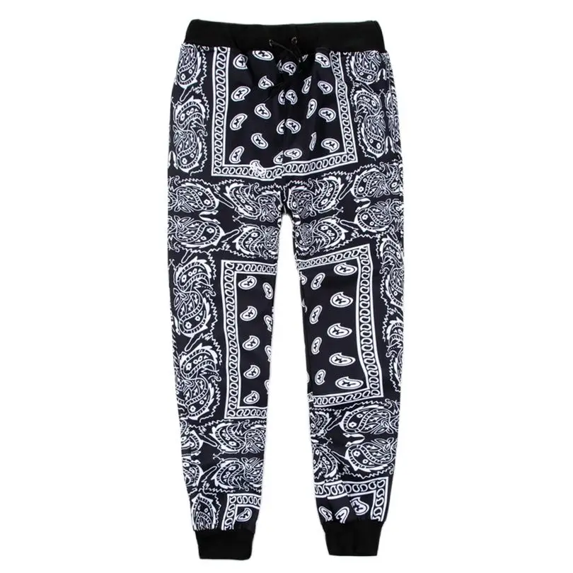 Men Paisley Sweatpants, Paisley Pattern Joggers, Bandana Print Jogging