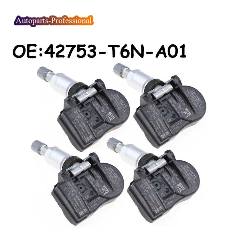 4 шт. автозапчасти 42753-T6N-A01 42753T6NA01 для Honda для Acura TLX TPMS датчик давления в шинах монитор 433 МГц