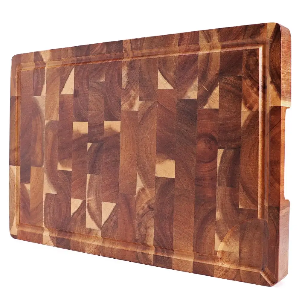  EXTRA LARGE Cutting Board Rectangle End Grain Butcher Block Kitchen Chopping Boards Acacia Wood 18  - 4000250209026