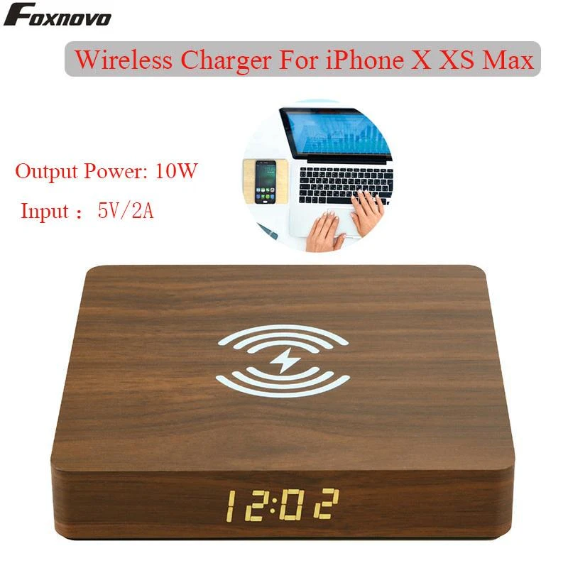Portable 10w Qi Wireless Charger Wood Charging Pad For Apple Iphone 8 Plus X Wireless Phone Charger For Samsung S6 S7 S9 S8 Wireless Chargers Aliexpress