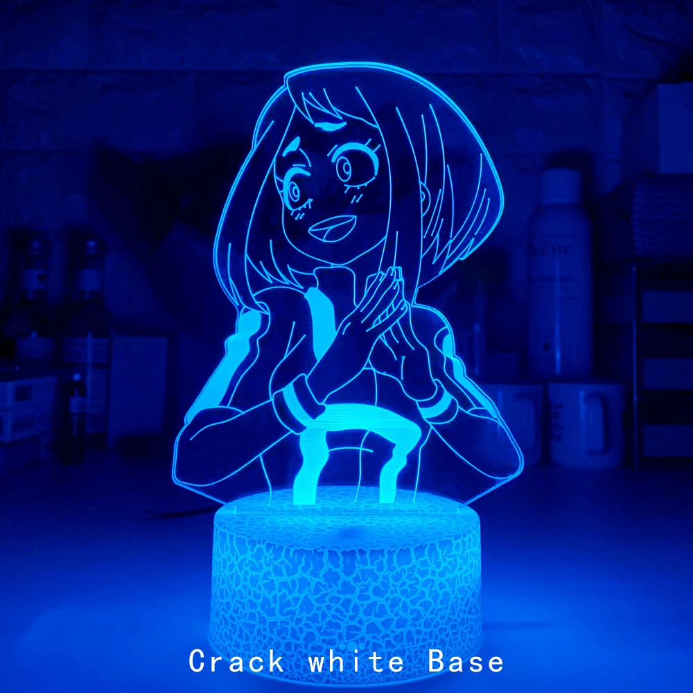 3d night light 3d Lamp Anime My Hero Academia Ochako Uraraka Light for Bedroom Decor Child Kids Birthday Gift Uraraka Lamp My Hero Academia night light lamp