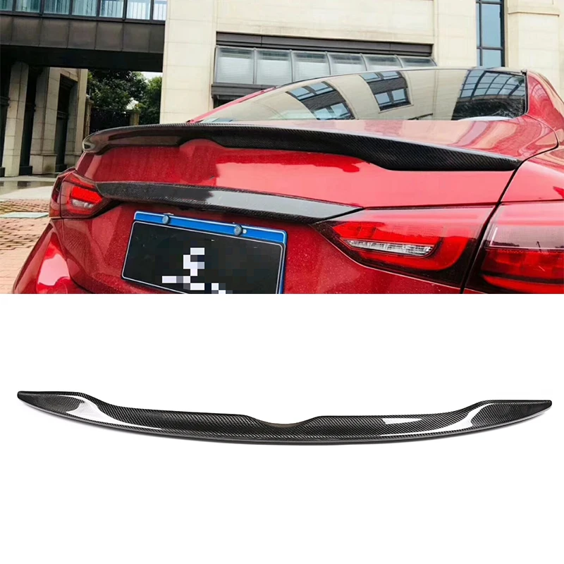 Настоящая накладка на багажник автомобиля из углеродного волокна крыло для INFINITI Q50 Q50S- крыша багажника крыло