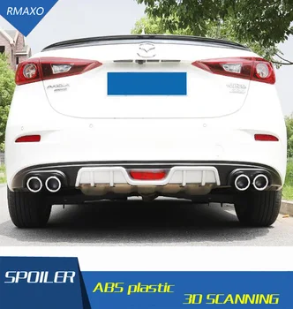 

For Mazda 3 Axela Rear spoiler ABS Rear Bumper Diffuser Bumpers Protector For Axela After chrome lip rear spoiler 2018