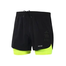 ARSUXEO, мужские шорты для бега, для занятий спортом на открытом воздухе, для тренировок, пробежек, тренажерного зала, фитнеса, 2 в 1, шорты с более длинной подкладкой, быстросохнущие, B179