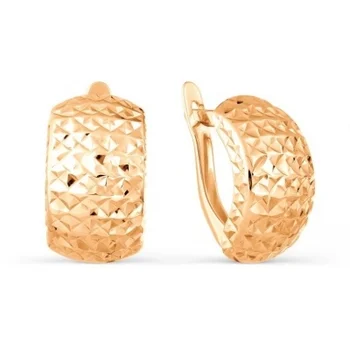 

Karatov red gold earrings