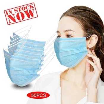 

In Stock！Disposable Anti Dust Mask Daily Protective Mask Anti Fog Dust-proof Non-woven Melt Blown Three-layer Mask Respirator