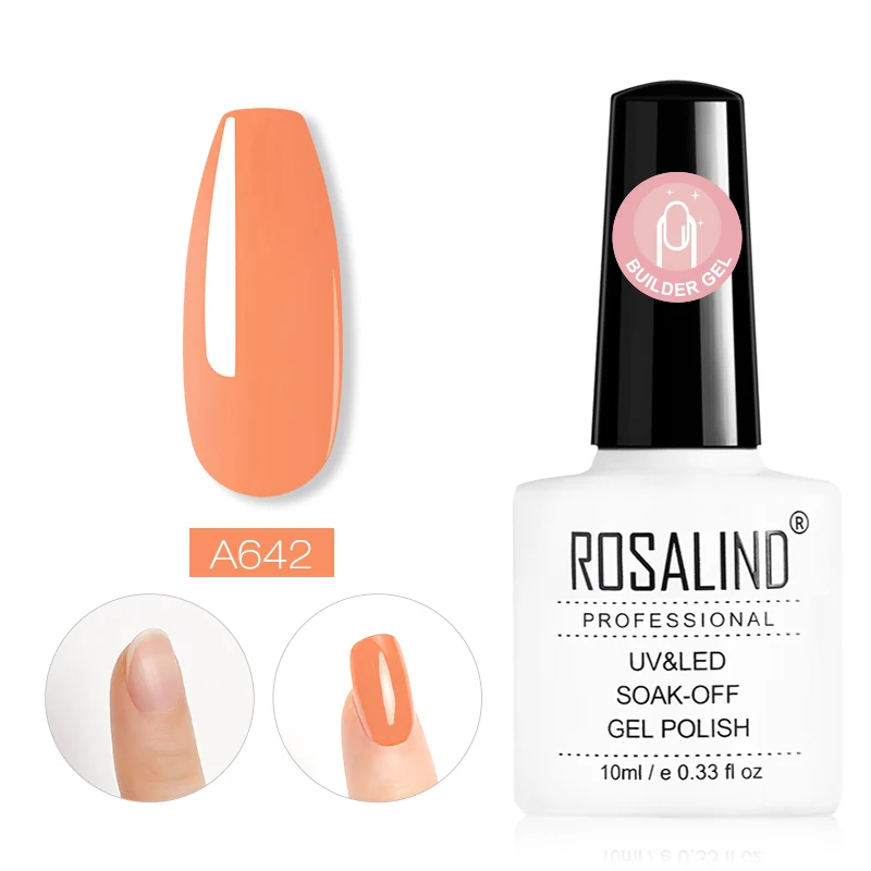 RDA642 Полигель для наращивания ногтей ROSALIND, 10 мл, цветные гель-лаки для наращивания, Полупостоянный Кристальный полигель, УФ-лак для маникюра - Цвет: RDA642